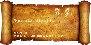 Nyemetz Gizella névjegykártya